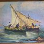 Pair Early 20th Century Oil Paintings Marine Scenes Gilt Frames Image 4