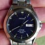 Seiko Sapphire Midsize Mens Watch Blue Dial Battery- works well Image 3