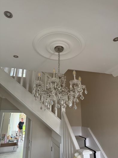 Glass chandelier