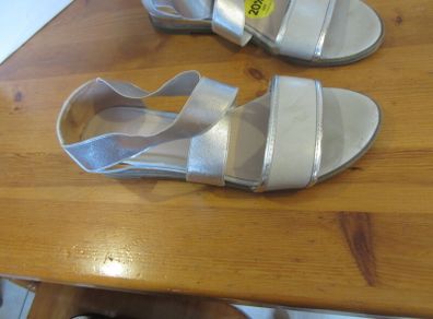Flat silver and grey      size 7