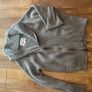 Wool chunky grey Reiss cardi with zip Image 4