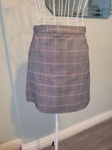plaid mini skirt size 4