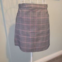 plaid mini skirt size 4