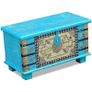 Storage Chest Blue Mango Wood 80x40x45 cm Image 5