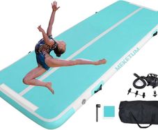 Air Track Artistic Gymnastics Mat 2 3 4 5 6 Metres 10/20 cm Thick Home Gymnastics Mattress/Yoga/Training/Cheerleading/Fun Water with Electric Pump