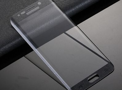 Full Curved 3D Tempered Glass Protector For Samsung Galaxy S6 EDGE PLUS- Black