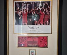 Large Framed & Signed Phil Thompson Liverpool FC Display (COA & Photo Proof) 100% Official Liverpool FC Authenticated with COA  and signing photo from 2009.