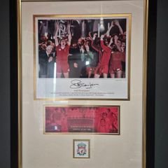 Large Framed & Signed Phil Thompson Liverpool FC Display (COA & Photo Proof) 100% Official Liverpool FC Authenticated with COA  and signing photo from 2009.
