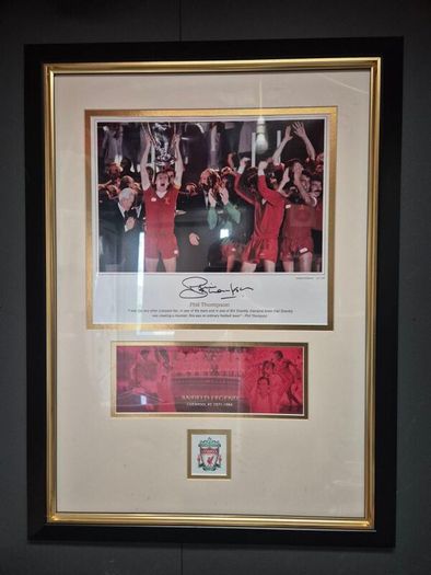 Large Framed & Signed Phil Thompson Liverpool FC Display (COA & Photo Proof) 100% Official Liverpool FC Authenticated with COA  and signing photo from 2009.
