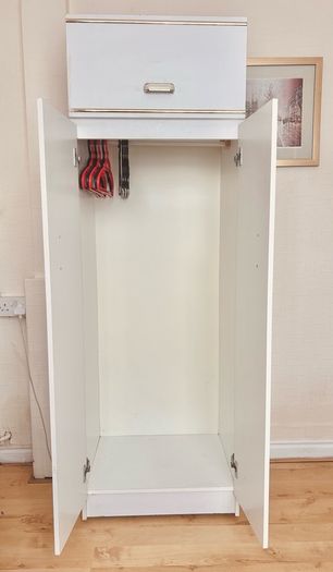 White with Gold trim Standalone Wardrobe