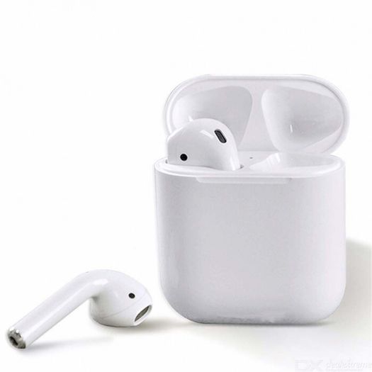 08440 i12 TWS White Universal Bluetooth Earbuds With Charging Dock
