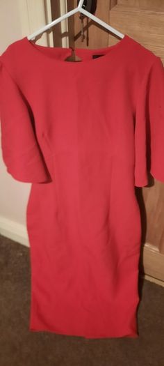 Red Dress Knee Length (Size:10)