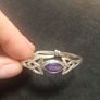 Celtic Silver Bracelet With Amethyst 925 Image 2