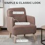 Upholstered Armchair, Brown Image 4