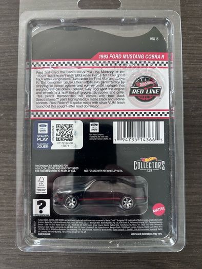 HotWheels Collectors Carded RLC Ford Mustang Cobra R