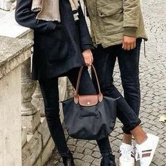 Longchamp le Pliage tote bag / black/ large / new