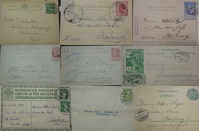 1800s Albert Sigel Strasboug Societe Philatelique Union Postal History Collection