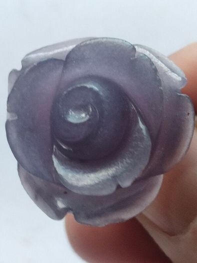 Lavender Jade Petal Sterling Silver Ring