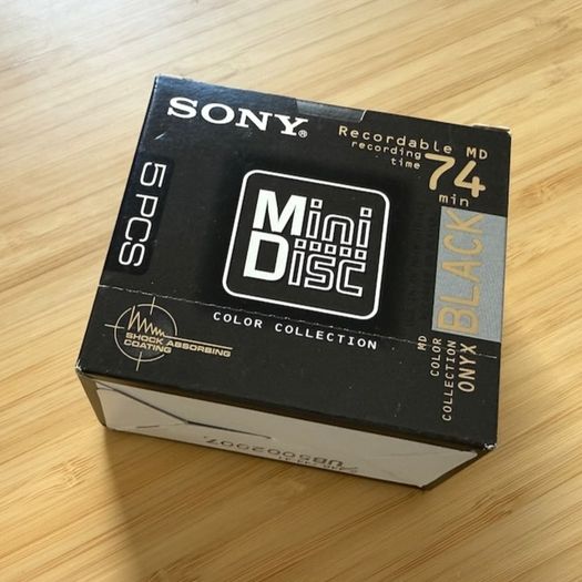 New Sony Onyx Black minidiscs - 5 pack
