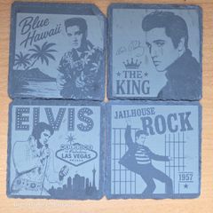 Elvis Presley Vintage Slate Coaster Set