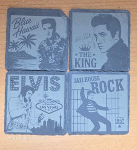 Elvis Presley Vintage Slate Coaster Set