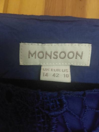 Monsoon royal blue lace dress (free post)