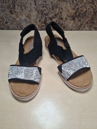 womens SKECHERS BOB's Desert kiss twinkle wedge sandals Size UK 3 EU 36