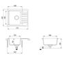 Granite Kitchen Sink Single Basin White Image 4
