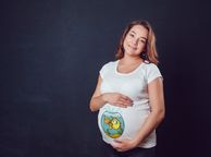 main image for ad Fish bowl cute ladies T-shirt Tee Top Shirt for expecting new pregnant mom