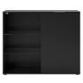 FMD Dresser with 1 Door and Open Shelving Black Image 5