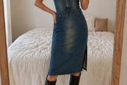 Vintage Vero Moda Army Style Denim Dress