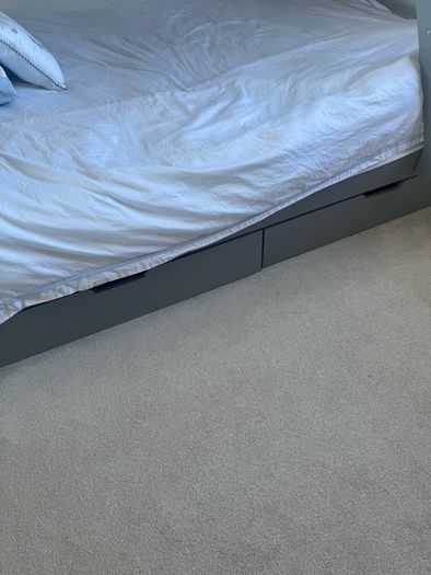 Grey Double and single bunk bed with two large storage drawers