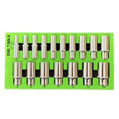 DSD Tools 17-Piece 3/8" Drive 12-Point Deep Socket Set
