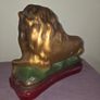 Victorian pair of painted plaster Lions Image 4