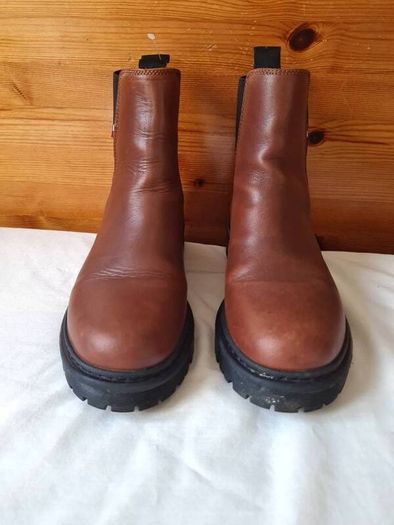 Tommy jeans warm lined chelsea boots Size 5 eu 38 rich brown leather in excellent condition