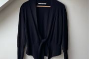 Part Two Black Tie Front Knit Cardigan