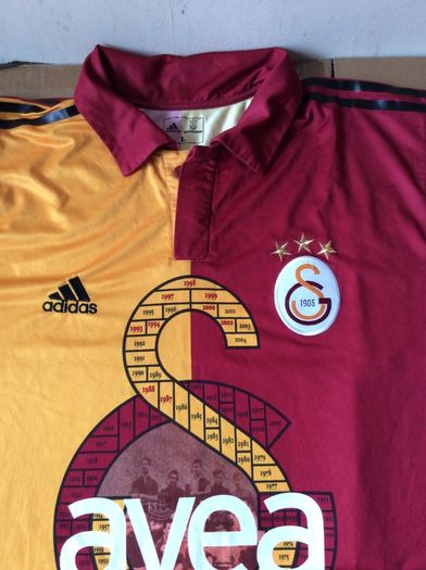 Galatasaray Jersey. Official Adidas Mens Home Special Edition Centenary Jersey Season 2005-2006. Original From The Time. Not A Modern Remake.