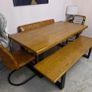 Solid oak Kitchen Table & Bench 1yr old Image 7