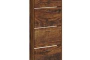 Shoe Cabinet Smoked Oak 59x17x150 cm Engineered Wood