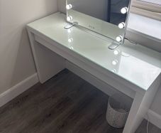 makeup desk with mirror