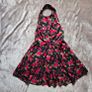 Boohoo Floral Open back halterneck mini dress, size 10 Image 2