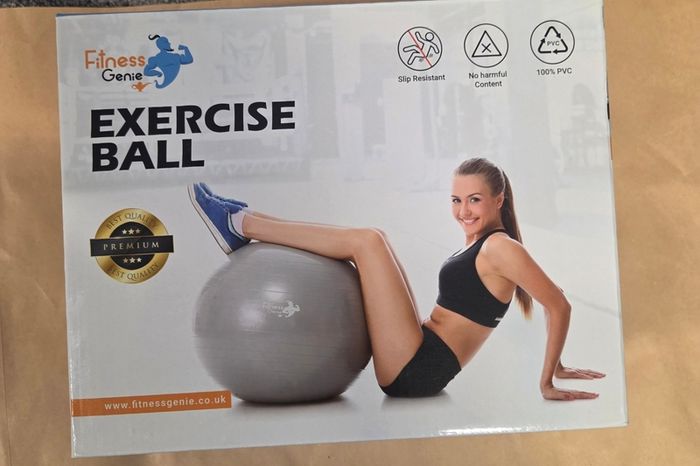 fitness ball black 55cm New with air inflation pump