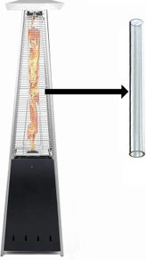BU-KO Glass Tube Replacement for Pyramid Gas Patio Heater