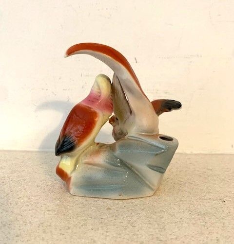 Vintage Ceramic Love bird Pen Holder