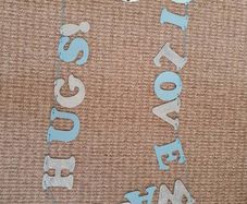 Frozen "I love warm hugs" wooden banner
