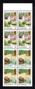 1989 Guernsey GB1.20 Stamp Booklet Pane (ex cover showing St Barnabas Church, St Peter Port) Mint Never Hinged (MNH)