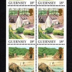 1989 Guernsey GB1.20 Stamp Booklet Pane (ex cover showing St Barnabas Church, St Peter Port) Mint Never Hinged (MNH)