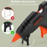 Hot Glue Gun, Fireproof Mini Hot Glue Gun kit with 60pcs Glue Gun Sticks, Fast Heating Small Glue Gun, Anti-Drip Glue Gun for Kids DIY School Craft Projects and Quick Home Repairs, 20W (FREE POSTAGE) Image 2