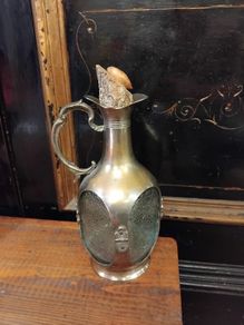 Silver plate and Glass Claret Jug