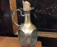 Silver plate and Glass Claret Jug